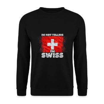 Schweiz - Unisex Pullover - Schwarz - Vorne - Alina (178cm) & Michal (187cm)
