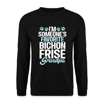 Cadeaux Bichon Frisé - Sweat-shirt Unisexe - noir - Devant - Alina (178cm) & Michal (187cm)