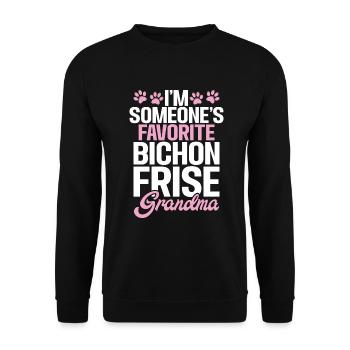 Bichon Frise Gifts - Unisex Sweatshirt - black - Front - Alina (178cm) & Michal (187cm)