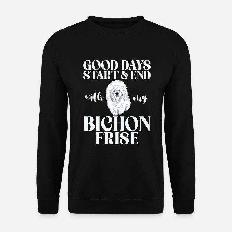 Cadeaux Bichon Frisé - Sweat-shirt Unisexe - noir