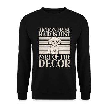 Bichon Frise Gifts - Unisex Sweatshirt - black - Front - Alina (178cm) & Michal (187cm)