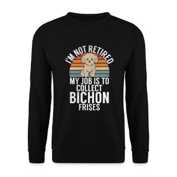 Bichon Frise Gifts - Unisex Sweatshirt - black - Front - Alina (178cm) & Michal (187cm)