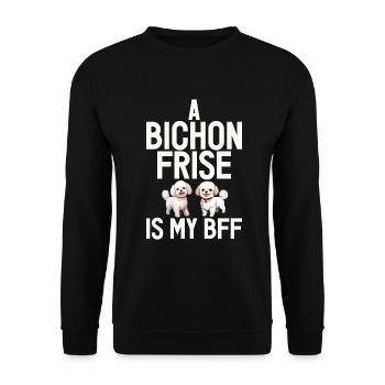 Cadeaux Bichon Frisé - Sweat-shirt Unisexe - noir - Devant - Alina (178cm) & Michal (187cm)