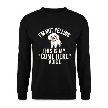 Cadeaux Bichon Frisé - Sweat-shirt Unisexe - noir - Devant - Alina (178cm) & Michal (187cm)