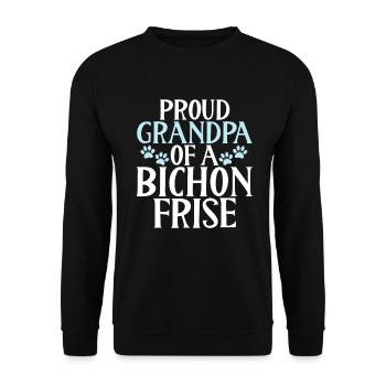 Cadeaux Bichon Frisé - Sweat-shirt Unisexe - noir - Devant - Alina (178cm) & Michal (187cm)