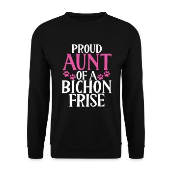 Bichon Frise Gifts - Unisex Sweatshirt - black - Front - Alina (178cm) & Michal (187cm)