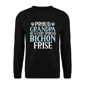 Bichon Frise Gifts - Unisex Sweatshirt - black - Front - Alina (178cm) & Michal (187cm)
