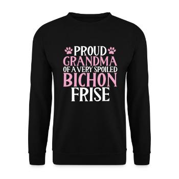 Bichon Frise Gifts - Unisex Sweatshirt - black - Front - Alina (178cm) & Michal (187cm)