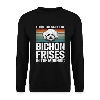 Bichon Frise Gifts - Unisex Sweatshirt - black - Front - Alina (178cm) & Michal (187cm)