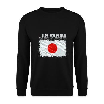 Japan - Unisex Pullover - Schwarz - Vorne - Alina (178cm) & Michal (187cm)