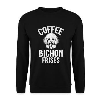 Bichon Frise Gifts - Unisex Sweatshirt - black - Front - Alina (178cm) & Michal (187cm)