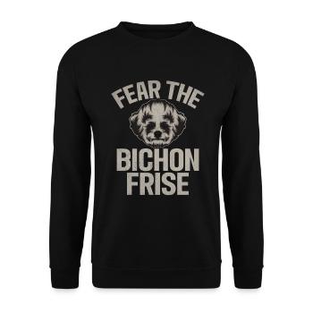 Cadeaux Bichon Frisé - Sweat-shirt Unisexe - noir - Devant - Alina (178cm) & Michal (187cm)