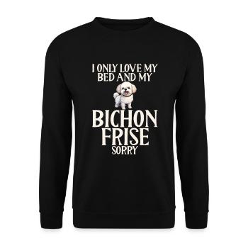 Bichon Frise Gifts - Unisex Sweatshirt - black - Front - Alina (178cm) & Michal (187cm)