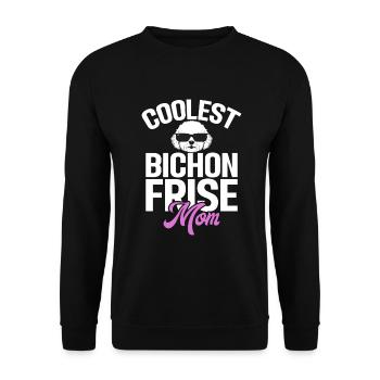 Bichon Frise Gifts - Unisex Sweatshirt - black - Front - Alina (178cm) & Michal (187cm)