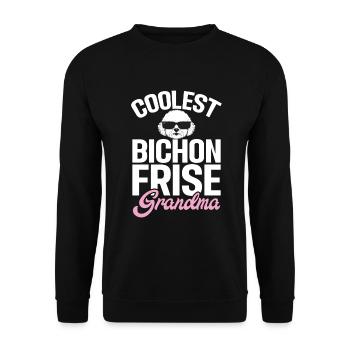 Cadeaux Bichon Frisé - Sweat-shirt Unisexe - noir - Devant - Alina (178cm) & Michal (187cm)