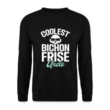 Bichon Frise Gifts - Unisex Sweatshirt - black - Front - Alina (178cm) & Michal (187cm)