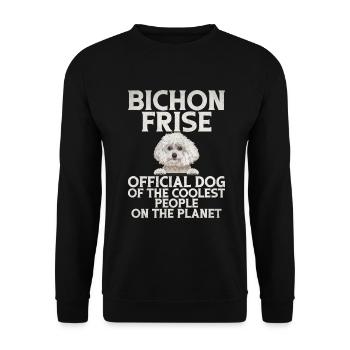 Bichon Frise Gifts - Unisex Sweatshirt - black - Front - Alina (178cm) & Michal (187cm)