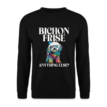 Bichon Frise Gifts - Unisex Sweatshirt - black - Front - Alina (178cm) & Michal (187cm)
