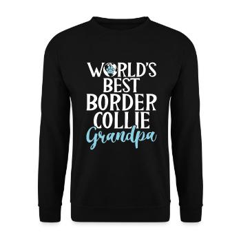 Border Collie Gifts - Unisex Pullover - Schwarz - Vorne - Alina (178cm) & Michal (187cm)
