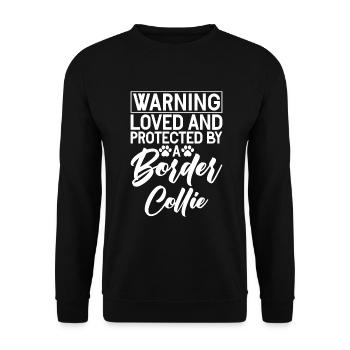 Cadeaux Border Collie - Sweat-shirt Unisexe - noir - Devant - Alina (178cm) & Michal (187cm)