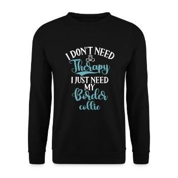 Cadeaux Border Collie - Sweat-shirt Unisexe - noir - Devant - Alina (178cm) & Michal (187cm)