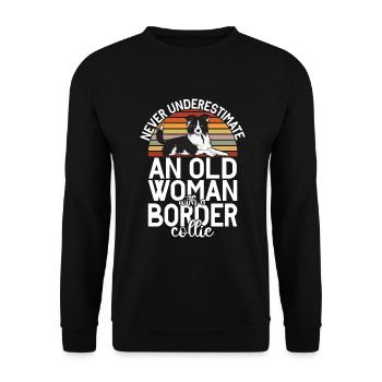 Cadeaux Border Collie - Sweat-shirt Unisexe - noir - Devant - Alina (178cm) & Michal (187cm)