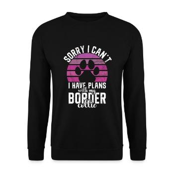 Cadeaux Border Collie - Sweat-shirt Unisexe - noir - Devant - Alina (178cm) & Michal (187cm)
