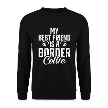 Cadeaux Border Collie - Sweat-shirt Unisexe - noir - Devant - Alina (178cm) & Michal (187cm)