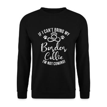 Cadeaux Border Collie - Sweat-shirt Unisexe - noir - Devant - Alina (178cm) & Michal (187cm)