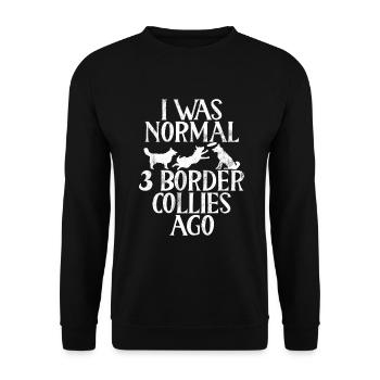 Cadeaux Border Collie - Sweat-shirt Unisexe - noir - Devant - Alina (178cm) & Michal (187cm)
