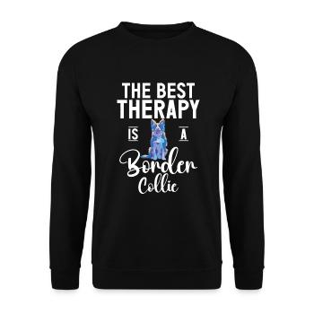Cadeaux Border Collie - Sweat-shirt Unisexe - noir - Devant - Alina (178cm) & Michal (187cm)