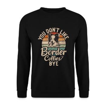 Cadeaux Border Collie - Sweat-shirt Unisexe - noir - Devant - Alina (178cm) & Michal (187cm)