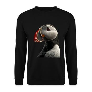 Macareux - Sweat-shirt Unisexe - noir - Devant - Alina (178cm) & Michal (187cm)