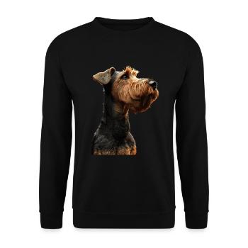 Airedale Terrier - Sweat-shirt Unisexe - noir - Devant - Alina (178cm) & Michal (187cm)