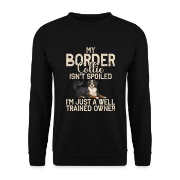 Cadeaux Border Collie - Sweat-shirt Unisexe - noir - Devant - Alina (178cm) & Michal (187cm)