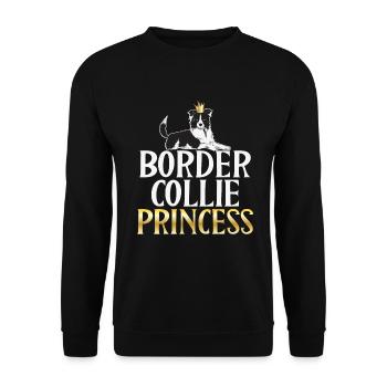 Border Collie Gifts - Unisex Pullover - Schwarz - Vorne - Alina (178cm) & Michal (187cm)