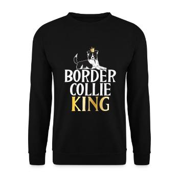 Cadeaux Border Collie - Sweat-shirt Unisexe - noir - Devant - Alina (178cm) & Michal (187cm)