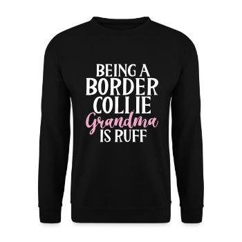 Border Collie Gifts - Unisex Pullover - Schwarz - Vorne - Alina (178cm) & Michal (187cm)
