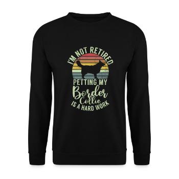 Cadeaux Border Collie - Sweat-shirt Unisexe - noir - Devant - Alina (178cm) & Michal (187cm)