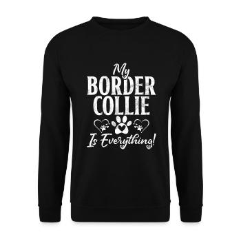 Cadeaux Border Collie - Sweat-shirt Unisexe - noir - Devant - Alina (178cm) & Michal (187cm)