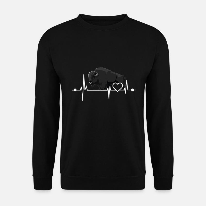 Bison - Unisex Pullover - Schwarz