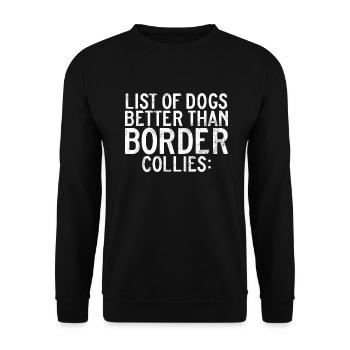 Cadeaux Border Collie - Sweat-shirt Unisexe - noir - Devant - Alina (178cm) & Michal (187cm)