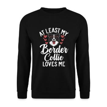 Cadeaux Border Collie - Sweat-shirt Unisexe - noir - Devant - Alina (178cm) & Michal (187cm)