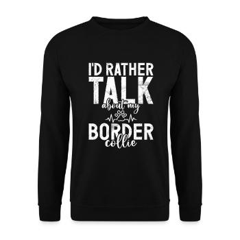 Cadeaux Border Collie - Sweat-shirt Unisexe - noir - Devant - Alina (178cm) & Michal (187cm)