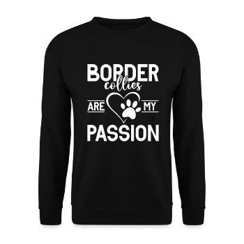 Border Collie Gifts - Unisex Pullover - Schwarz - Vorne - Alina (178cm) & Michal (187cm)