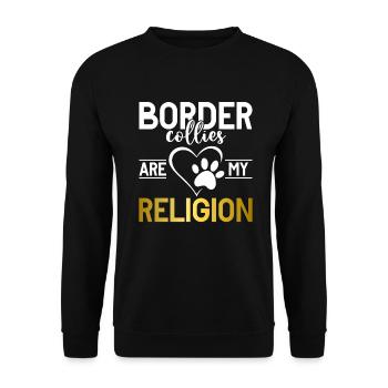 Cadeaux Border Collie - Sweat-shirt Unisexe - noir - Devant - Alina (178cm) & Michal (187cm)