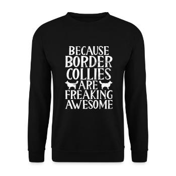 Cadeaux Border Collie - Sweat-shirt Unisexe - noir - Devant - Alina (178cm) & Michal (187cm)