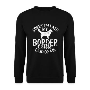 Cadeaux Border Collie - Sweat-shirt Unisexe - noir - Devant - Alina (178cm) & Michal (187cm)