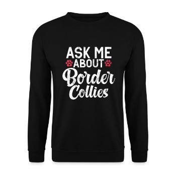 Cadeaux Border Collie - Sweat-shirt Unisexe - noir - Devant - Alina (178cm) & Michal (187cm)