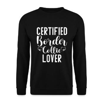 Cadeaux Border Collie - Sweat-shirt Unisexe - noir - Devant - Alina (178cm) & Michal (187cm)